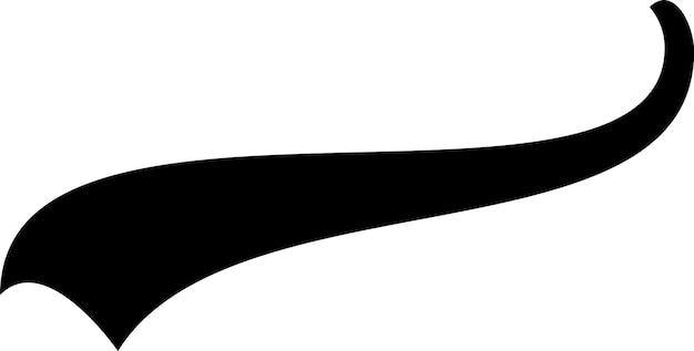 Black waving banner ribbon on white background for your design needs Great for projects