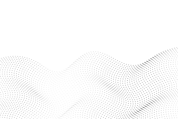 Black wavy halftone on white background