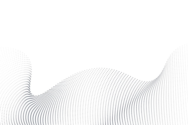Black wavy halftone on white background