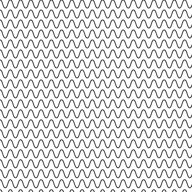 black wavy lines in a white background