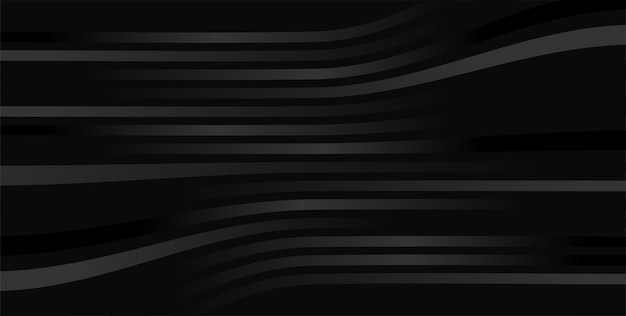 Black wavy stripes abstract technology geometric background