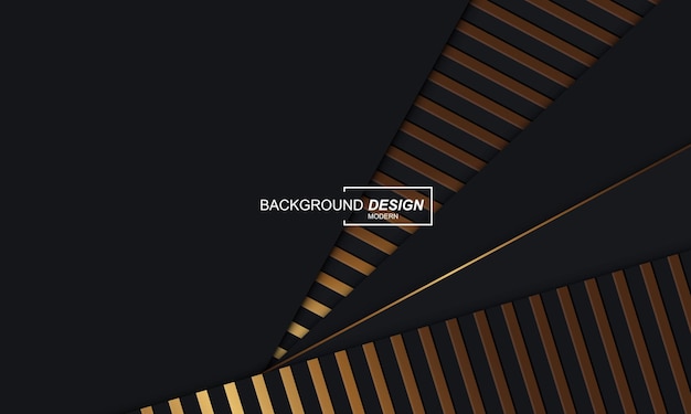 Black with golden lines background modern luxury