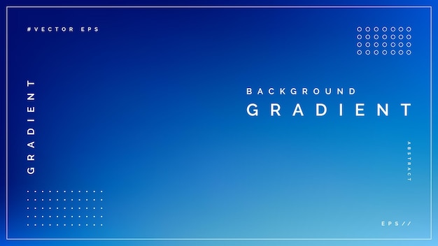 Blank Blue Halftone Background Vector Template Gradient