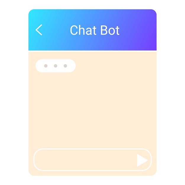blank chat bot window displaying conversation interface