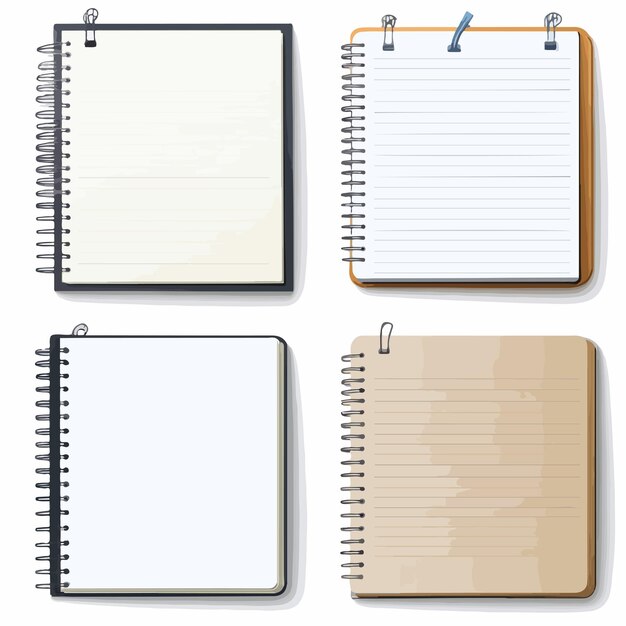 Blank Notebook Sheets with Lines Dots and Checks for Productivity Planning and Organization