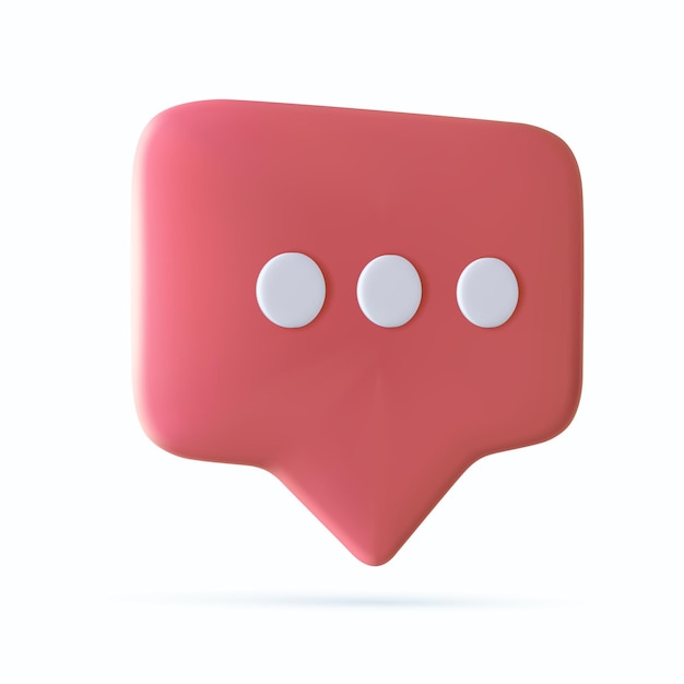 Blank red speech bubble pin