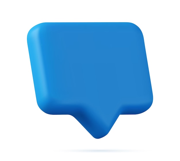 Blank red speech bubble pin