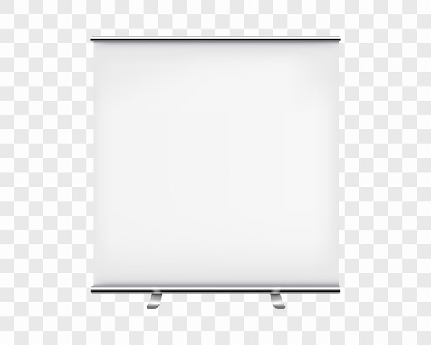 Blank roll up banner 3d template for your design For promotional presentation Realistic vector