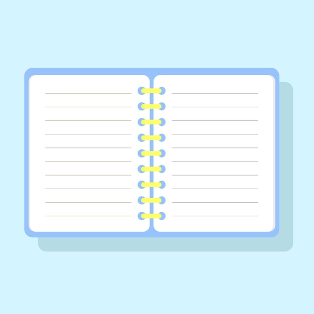 Blank spiral notepad notebook paper notepad opening book book open paper with line