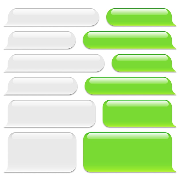 Blank vector message bubbles chat or messenger speech bubble sms text frame short message sending