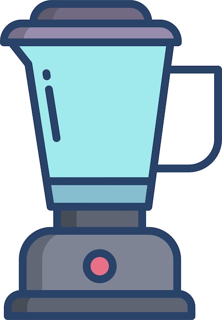 Blendersolid linear color vector illustration