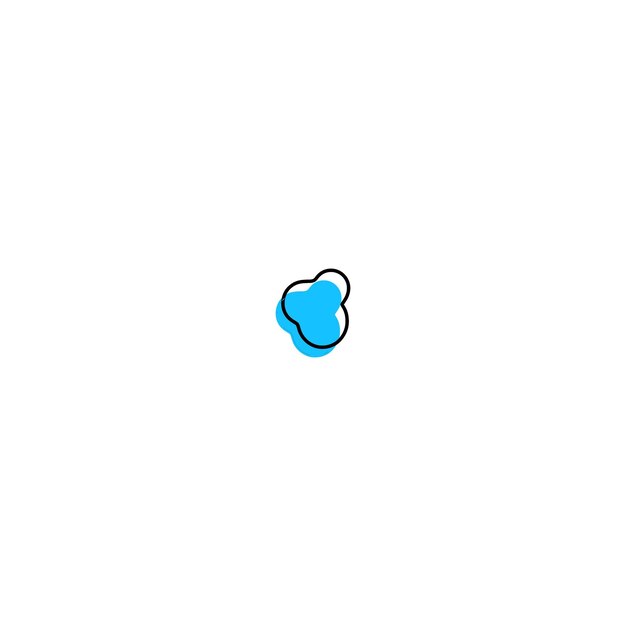 blob set element vector with color trendy