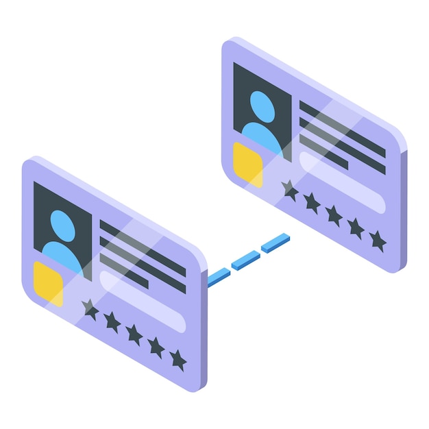 Block chain crypto icon Isometric of Block chain crypto vector icon for web design isolated on white background
