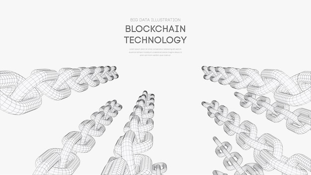 blockchain digital technology big data vector background cryptocurrency technology vector background