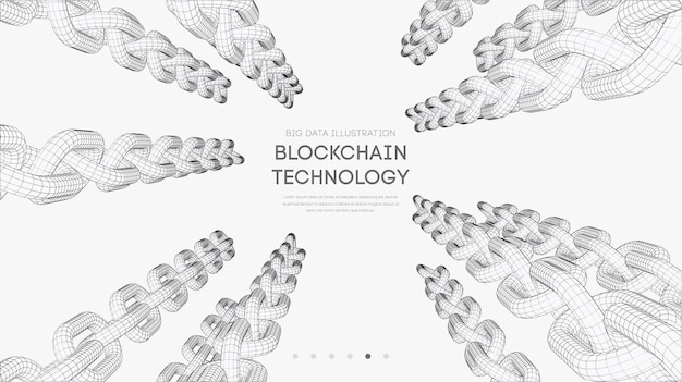 blockchain digital technology big data vector background cryptocurrency technology vector background