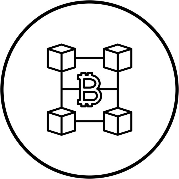 Blockchain icon vector image Can be used for Fintech