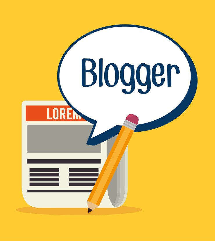 Vektör blog tasarımı, vektör çizimi.