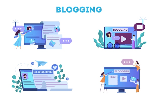 Blogging concept. Idea of social media and network.