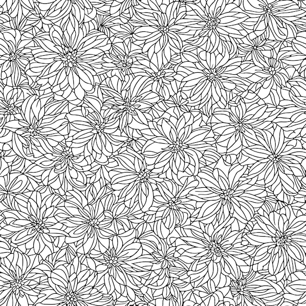 Blommigt sömlöst mönster Diagonala blomlinjer mönsterbakgrund Linjemönster Vektorillustration
