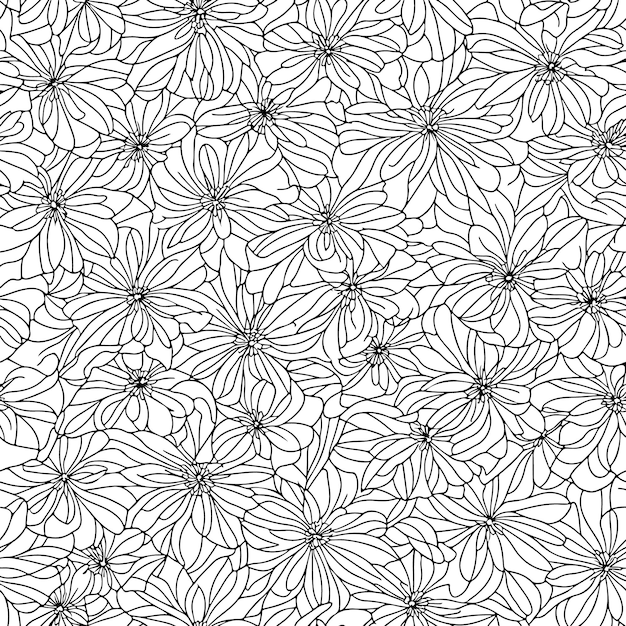 Blommigt sömlöst mönster Diagonala blomlinjer mönsterbakgrund Linjemönster Vektorillustration