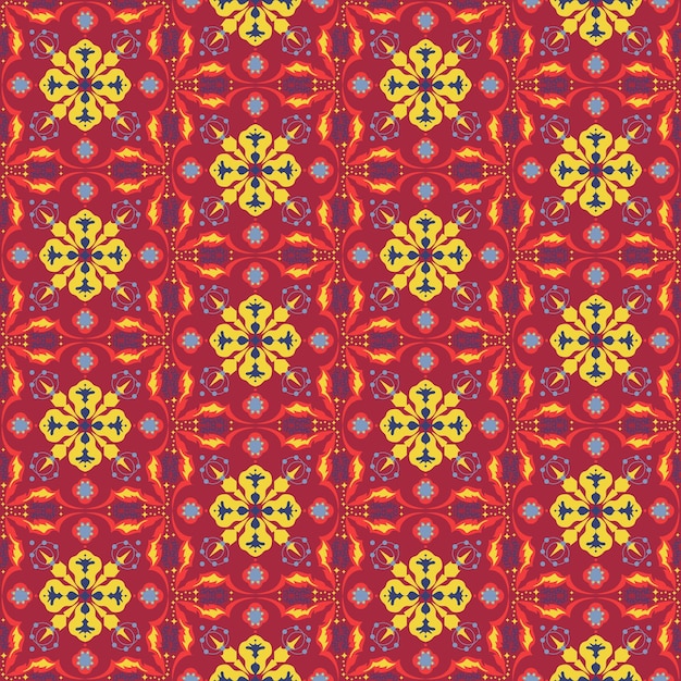 Blomstret, problemfri mønsterbaggrund – have, natur, damask, aboriginal, ornament, kunst