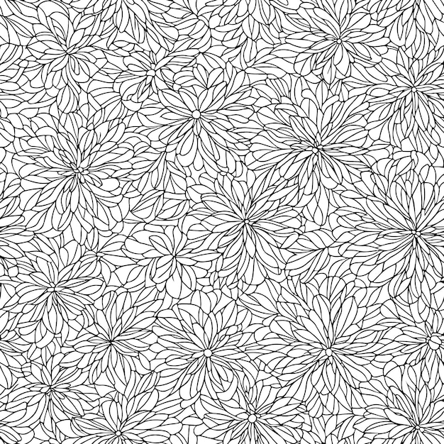 Blomstret, problemfrit mønster. Diagonale blomsterlinjer. Mønsterbaggrund. Linjemønster. Vektorillustration