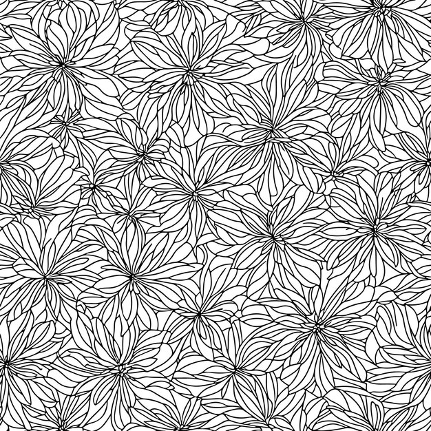 Blomstret, problemfrit mønster. Diagonale blomsterlinjer. Mønsterbaggrund. Linjemønster. Vektorillustration
