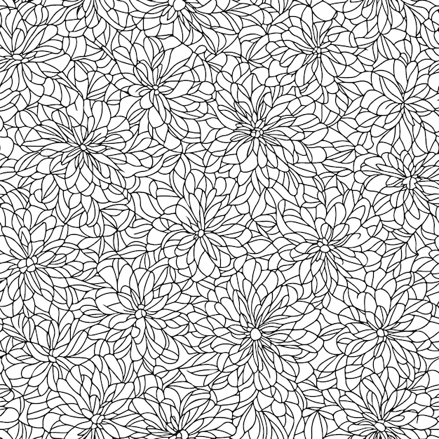 Blomstret, problemfrit mønster. Diagonale blomsterlinjer. Mønsterbaggrund. Linjemønster. Vektorillustration