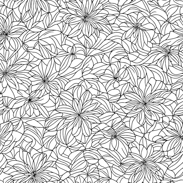 Blomstret, problemfrit mønster. Diagonale blomsterlinjer. Mønsterbaggrund. Linjemønster. Vektorillustration