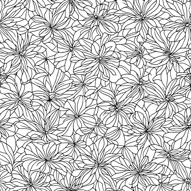 Blomstret, problemfrit mønster. Diagonale blomsterlinjer. Mønsterbaggrund. Linjemønster. Vektorillustration