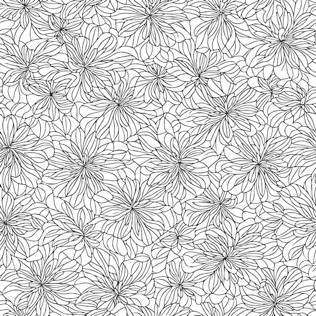 Blomstret, problemfrit mønster. Diagonale blomsterlinjer. Mønsterbaggrund. Linjemønster. Vektorillustration