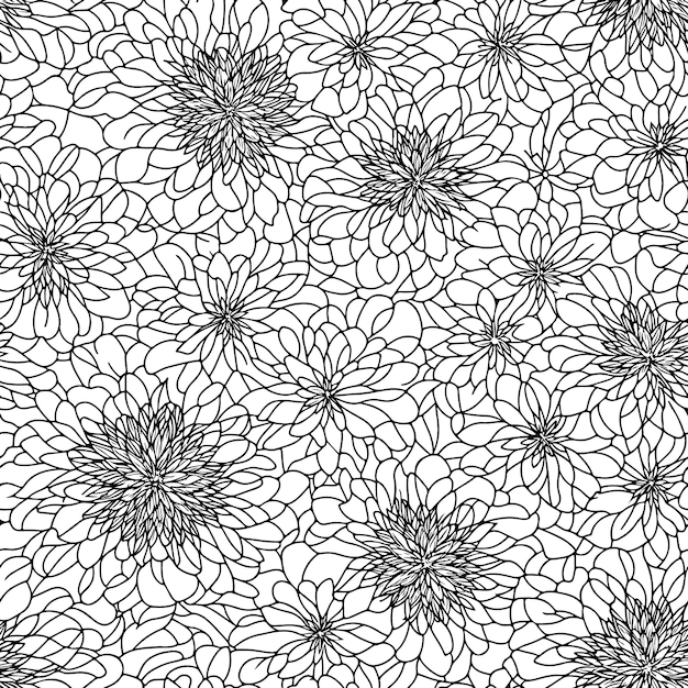 Blomstret, problemfrit mønster. Diagonale blomsterlinjer. Mønsterbaggrund. Linjemønster. Vektorillustration