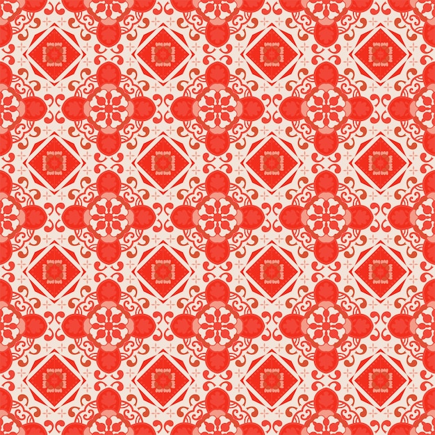 Blomstret, sømløs mønsterbaggrund – have, natur, damask, aboriginal kunst