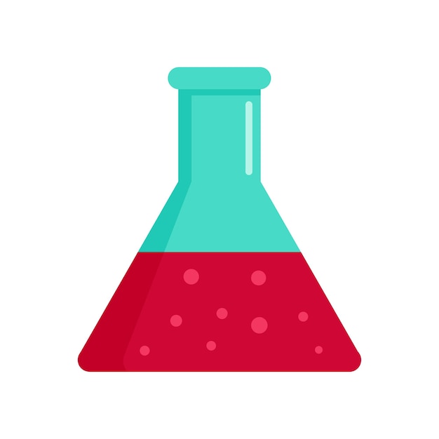 Blood test flask icon Flat illustration of blood test flask vector icon for web design