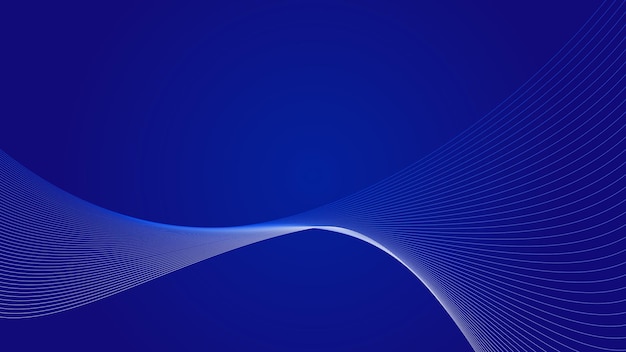 Blue abstract background with curve line vector image