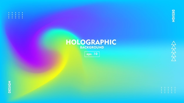Blue Abstract blurred holographic background