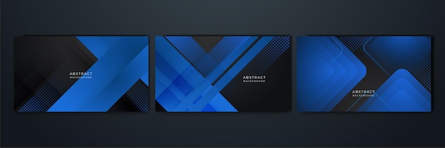 blue abstract futuristic geometric poly technology background science and technology vector illustration