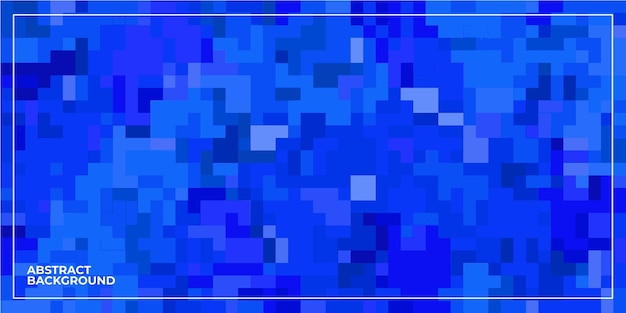 blue abstract geometric pixel square tiled mosaic background