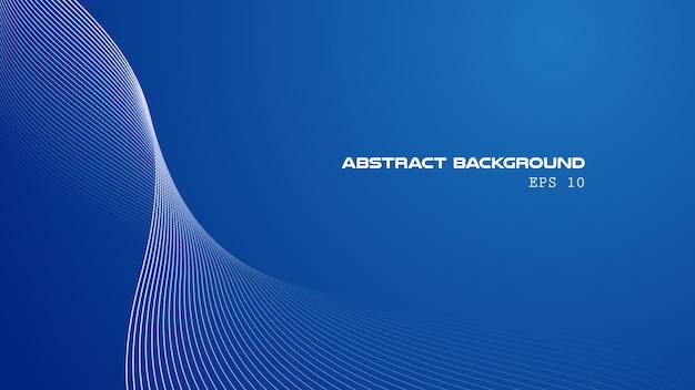 Blue abstract gradient background with curve line for backdrop or presentation