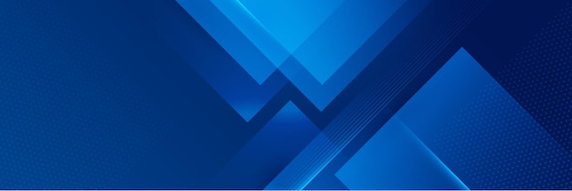 Blue abstract vector long banner Minimal background with arrows and copy space for text Social media cover and web banner template