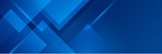Blue abstract vector long banner Minimal background with arrows and copy space for text Social media cover and web banner template