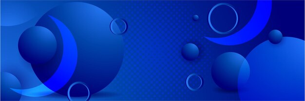 blue abstract vector long banner minimal background with arrows and copy space for text social media cover and web banner template