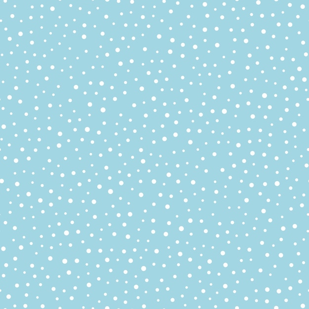 Blue abstract winter background with snow Seamless pattern Vector illustration