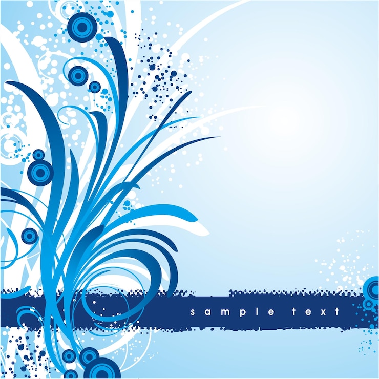 Vektör blue background vector ornament