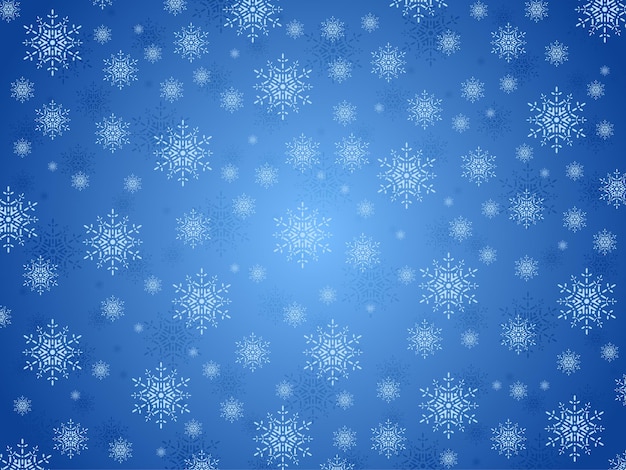 Blue backgrouund snowflakes