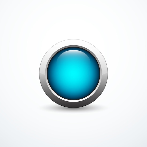 Blue button vector illustration