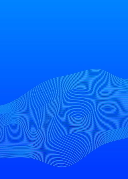Blue color Linear background Design elements Wave of many gray lines Protective layer banknotes certificates template Vector Vector lines of different thicknesses from thin to thick EPS10