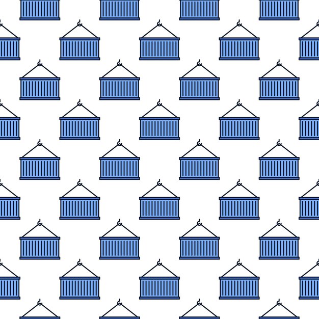 blue container seamless background vector shipment pattern