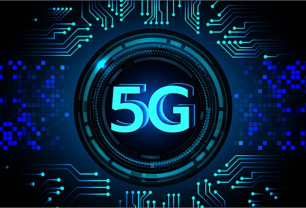 blue cyber circuit future technology concept background
