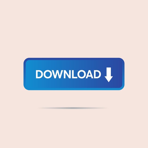 blue download button button element for web design and mobile devices